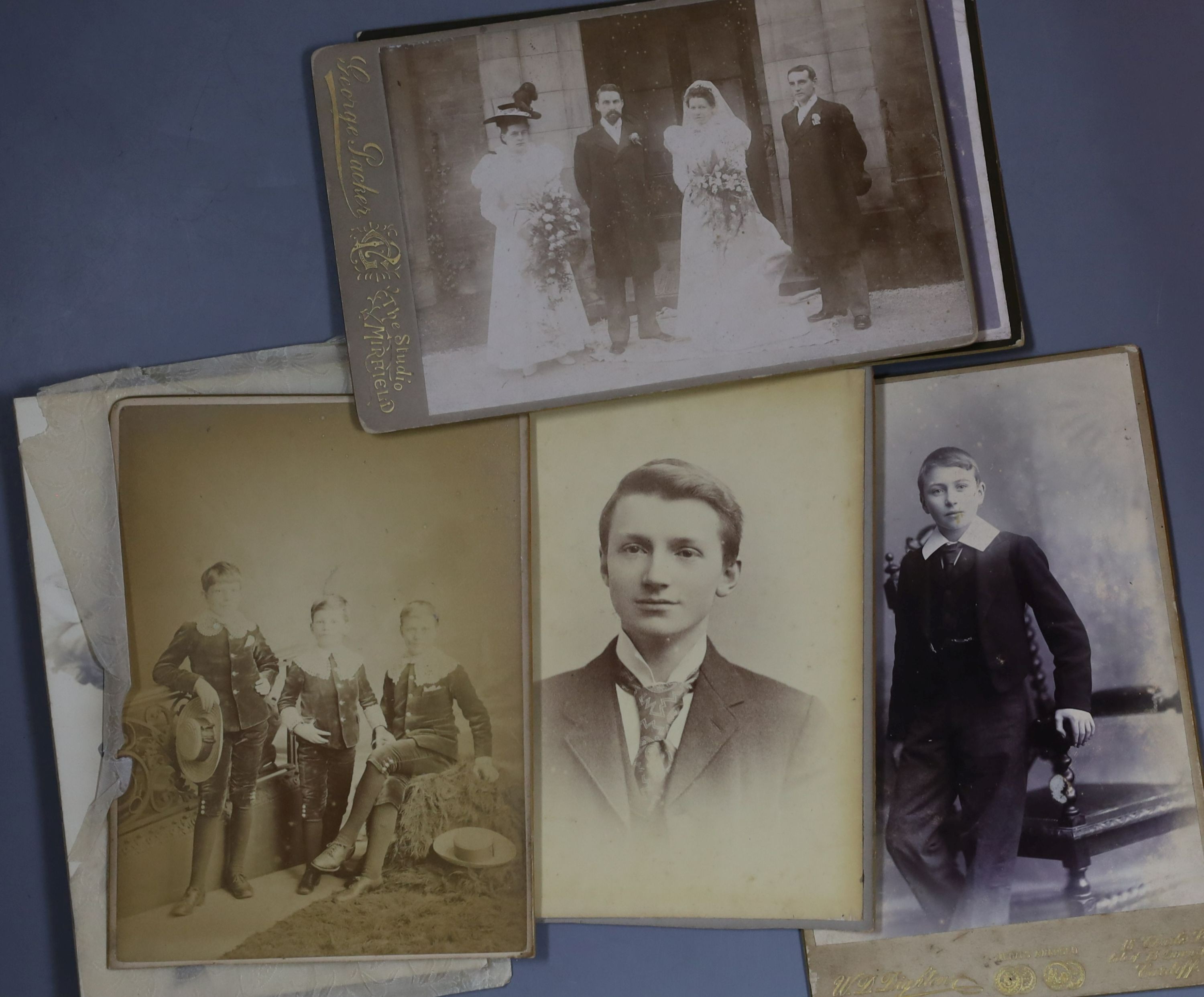 A collection of daguerrotypes, domestic photos